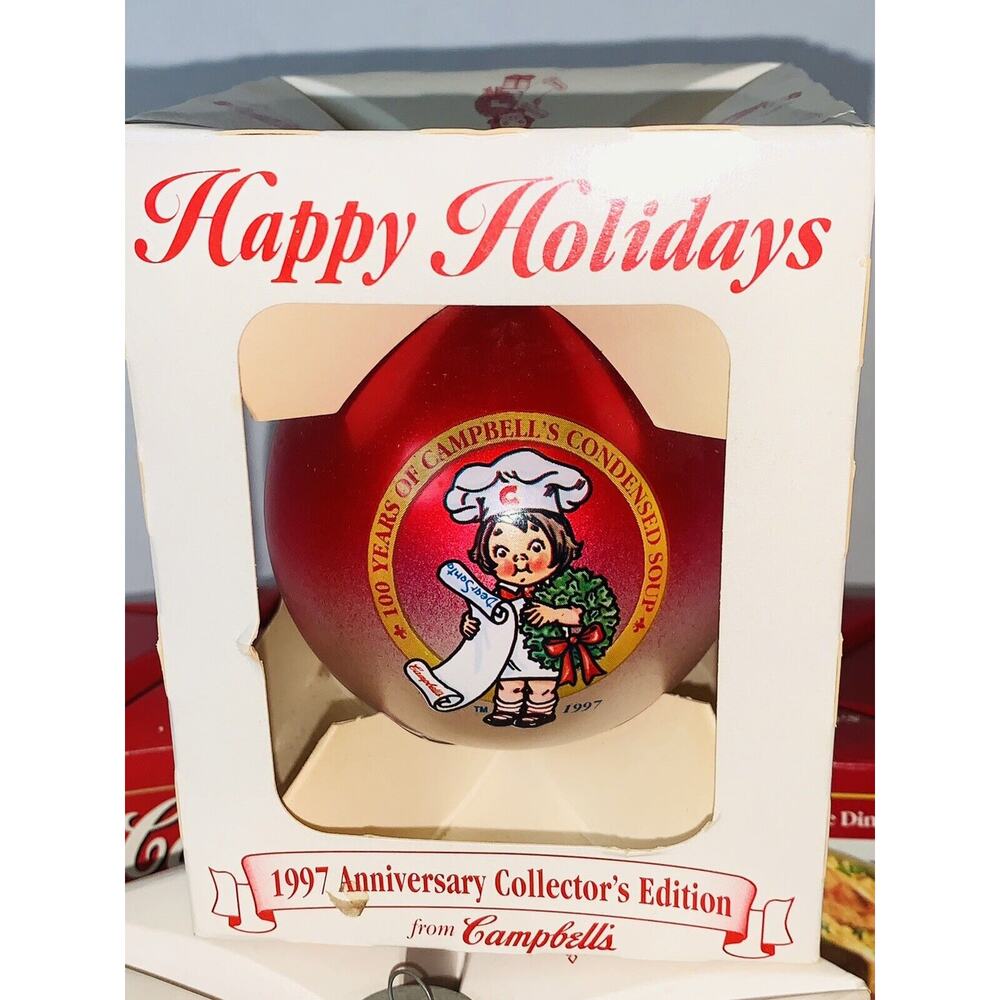 28 YO 1997 Anniv Collectors Edition Campbells Soup Kids Christmas Ornament NOS